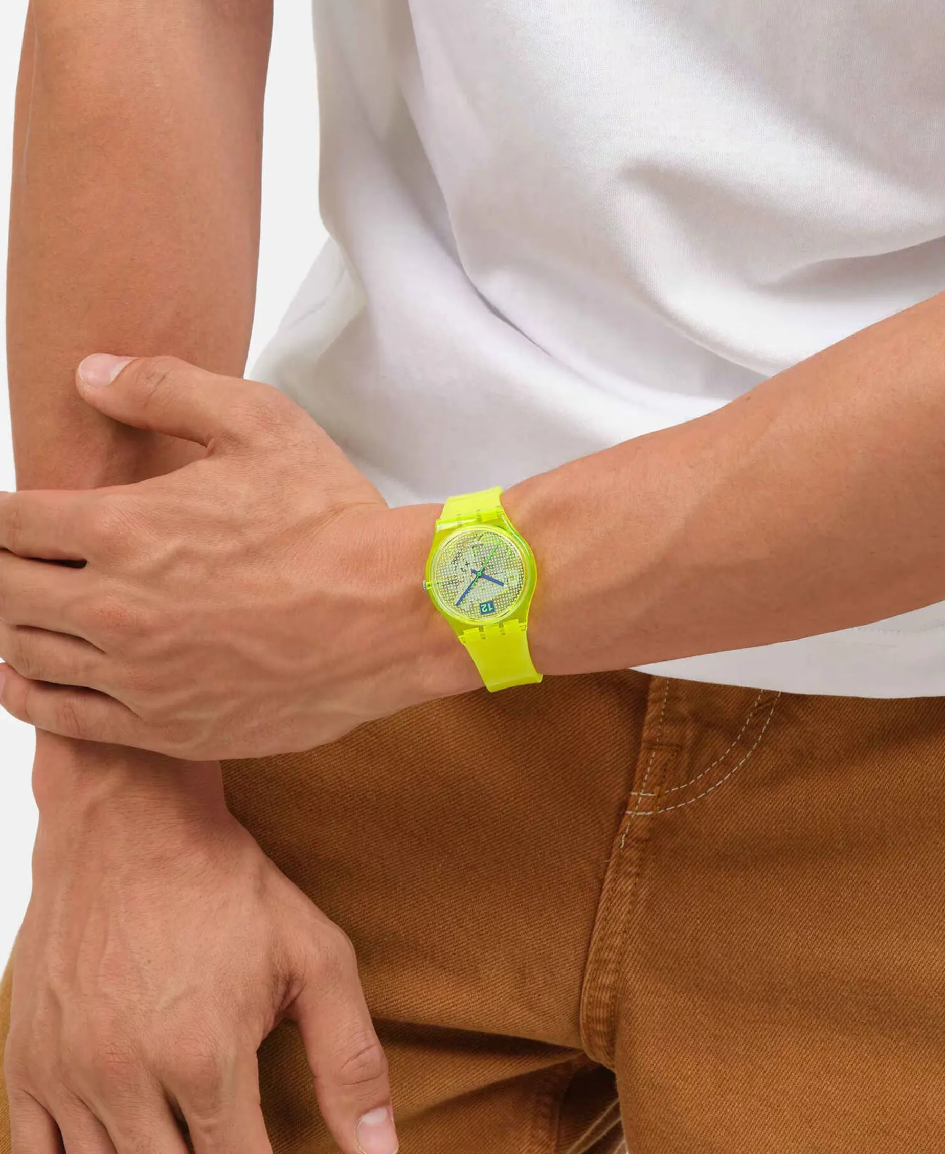 Swatch Luminously Lemon 34 mm | SO28J103