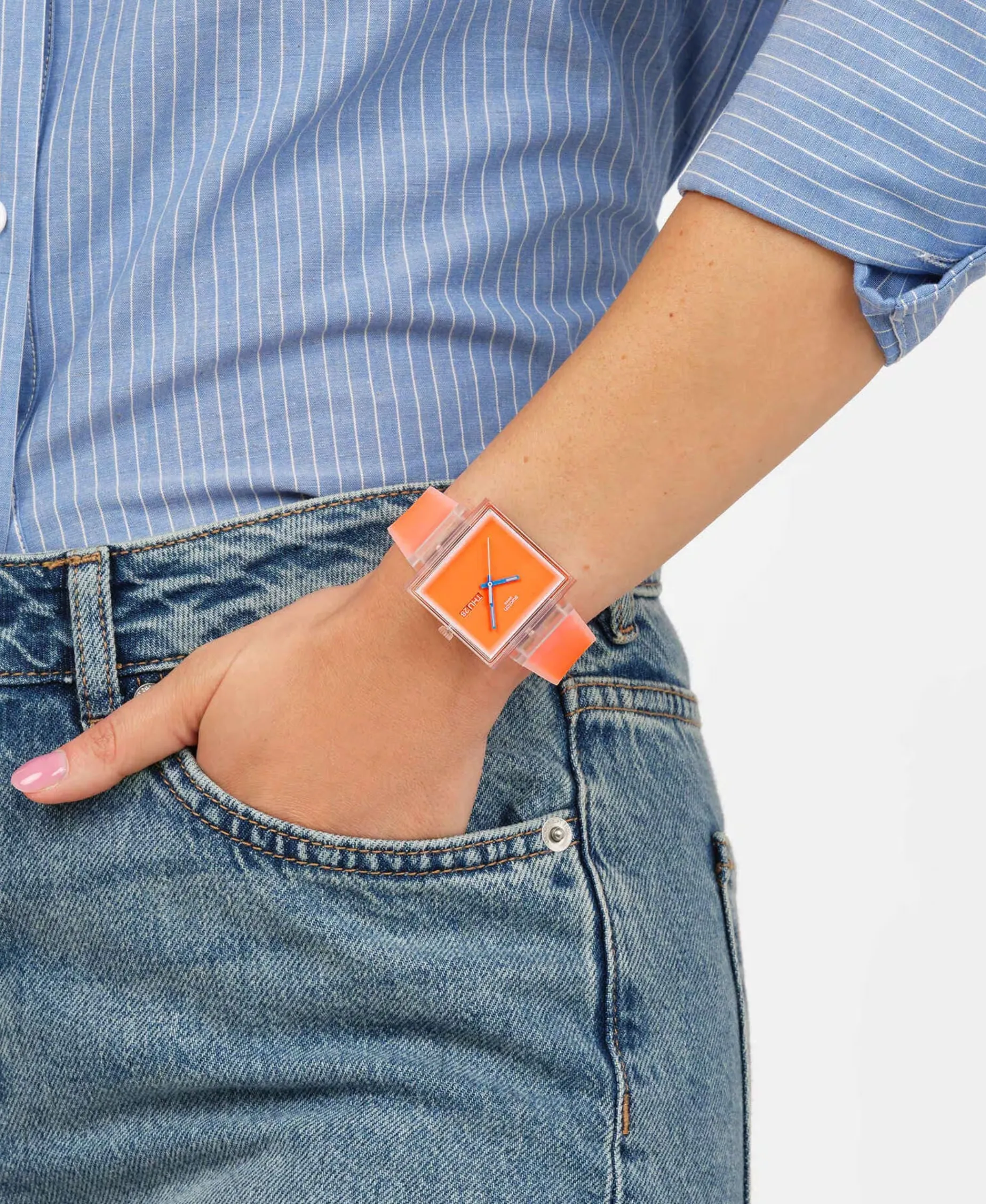 Swatch What If See Thru Orange 41,80 mm | SO38K704