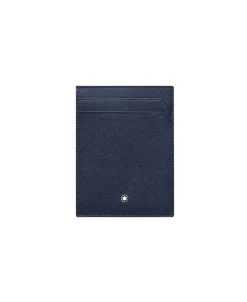 Tarjetero Sartorial MONTBLANC 4 + 1 CC Piel Azul - 128594