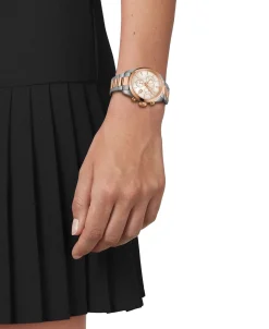 Tissot PR 100 Cronógrafo Nácar Blanco Acero y PVD Oro Rosa 36 mm | T1502172211100