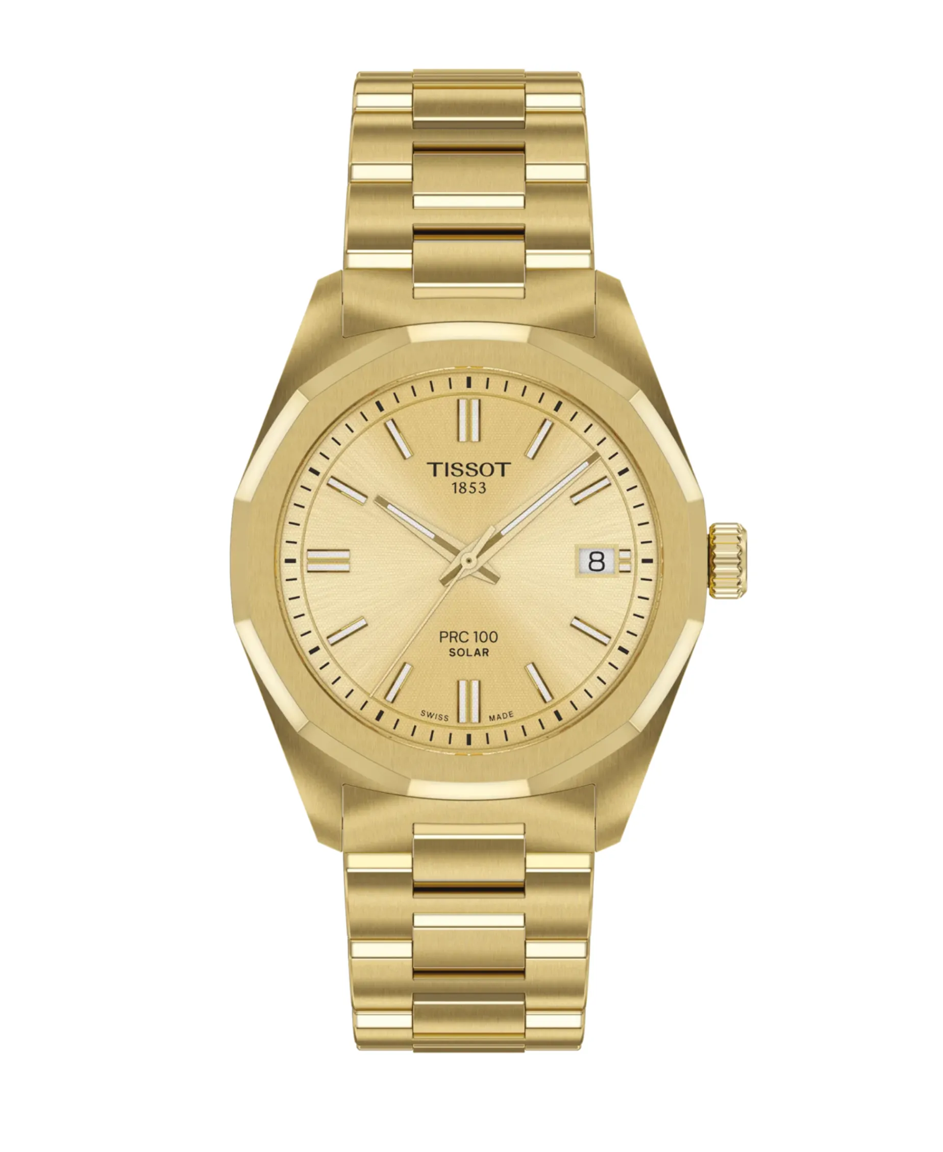 Tissot PRC 100 Solar PVD Color Oro Amarillo 34 mm | T151.822.33.021.00