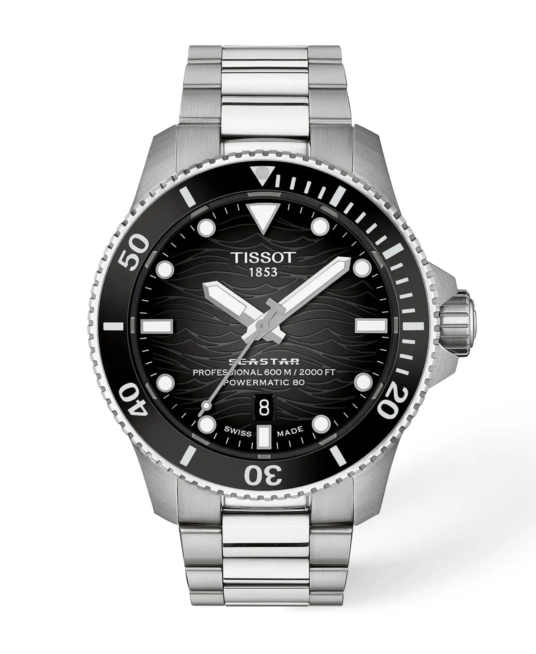 Tissot Seastar 2000 Powermatic 80 Automático Negro Acero 44 mm | T120.907.11.051.00