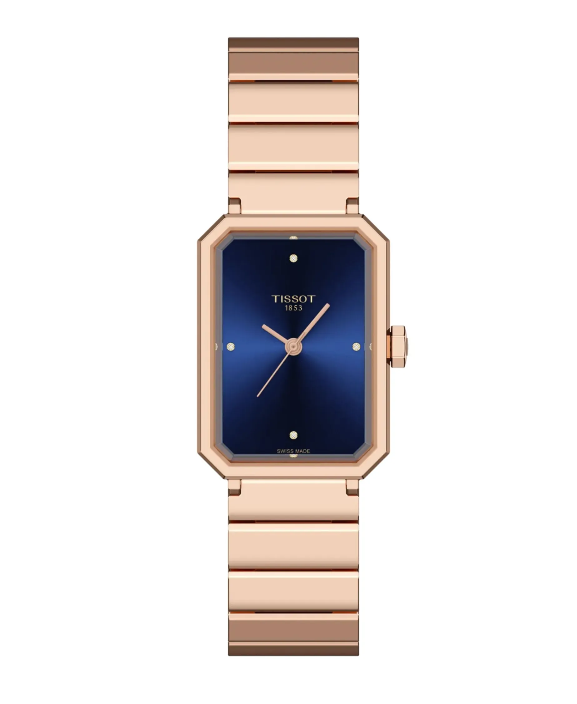 TISSOT SRV 30 mm Rectangular Bicolor Oro Rosa | T160.110.33.046.00